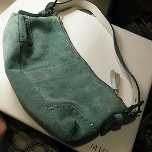 Vintage suede light blue coach bag